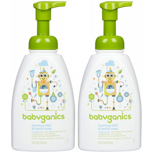 Babyganics Foaming Dish and Bottle Soap - Fragrance Free - 16 oz - 2 pk