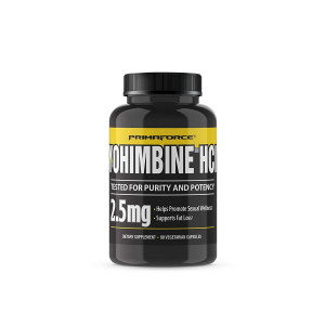 PrimaForce Yohimbine HCl, 90 Count 2.5mg Capsules - Weight Loss Supplement  Supports Fat Loss, Boosts Metabolism