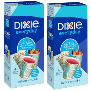 Dixie Bath Cups, Prints - 5 oz - 100 ct - 2 pk