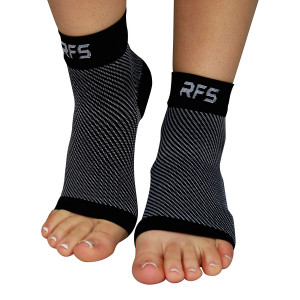 Plantar Fasciitis Foot Compression Sleeves for Injury Rehab and Joint Pain. Best Ankle Brace - Instant Relief and Support for Achilles Tendonitis, Fallen Arch, Heel Spurs, Swelling and Fatigue