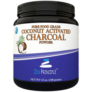 LARGE 12 Oz. Coconut Activated Charcoal Powder. Whitens Teeth, Rejuvenates Skin and Hair, Detox and helps Digestion. Treats Accidental Poisoning, Bug Bites and Wounds. USA-Owned Producers, FREE scoop!