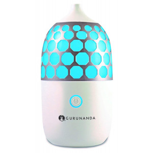 GuruNanda Essential Oil Diffuser- 90ml Honeycomb Aromatherapy Ultrasonic Diffuser, Cool Mist Humidifier with 7 Color LED Lights and Waterless Auto Shut-Off for Bedroom Home Office Kitchen Yoga Studio