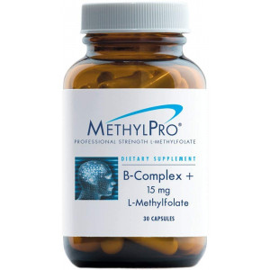 MethylPro B-Complex + 15 mg L-Methylfolate - Active Folate and B Vitamins with Methyl B12 and B6 (P-5-P), 30 Capsules