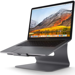 Laptop Stand - Bestand Aluminum Cooling Computer Stand: [Update Version] Stand, Holder for Apple MacBook Air, MacBook Pro, All Notebooks, Grey (Patented)