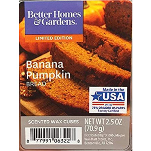 Better Homes and Gardens Banana Pumpkin Bread Scented Wax Cubes, NET WT 2.5 OZ