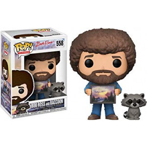 Funko POP! TV: Bob Ross - Bob Ross with Raccoon (Styles May Vary) Collectible Figure