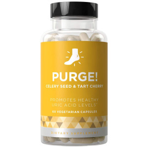 PURGE! Uric Acid Cleanse and Healthy Joint Support - Fast-acting Potency, Strong Flexibility, Lasting Mobility, Inflammation Protection - Celery Seed and Tart Cherry - 60 Vegetarian Soft Capsules