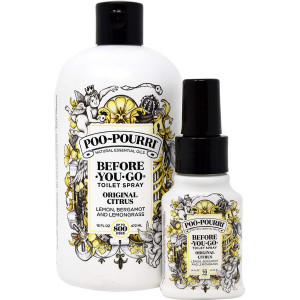 Poo Pourri Original 16-Ounce Refill Bottle and 1.4-Ounce Original