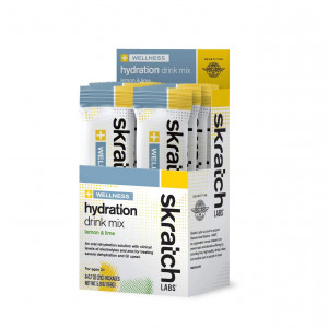Skratch Labs: Wellness Hydration Drink Mix, Lemon and Lime, 8 Pack Single Serving Box (Oral Rehydration Solution, ORS, Vegan, Non-GMO, Gluten Free, Dairy Free, Kosher)