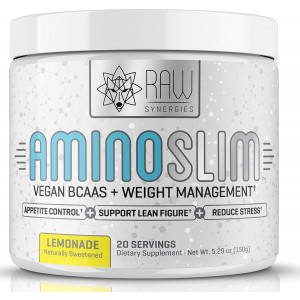 Amino Slim - Slimming BCAA Weight Loss Drink for Women, Vegan Amino Acids and L-Glutamine Powder for Post Workout Recovery and Fat Burning | Daily Appetite Suppressant, Metabolism Booster and Stress Relief