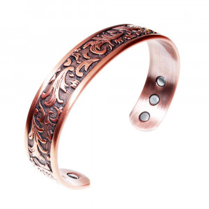 LONGRN Copper Bracelet Used for Arthritis - a Pure Copper Magnetic Bracelet with 6 Magnets for Men and Women to Effectively Relieve Joint Pain.