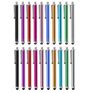 homEdge Stylus Pen Set of 20 Pack, Universal Capacitive Touch Screen Stylus for iPad, iPhone, Samsung, Kindle Touch, Compatible with All Device with Capacitive Touch Screen  10 Color