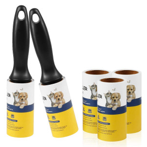 5 Pack - Lint Roller Pet Hair Remover Extra Sticky Lint Tape Roller for Clothes Dog Cat Hair Fur