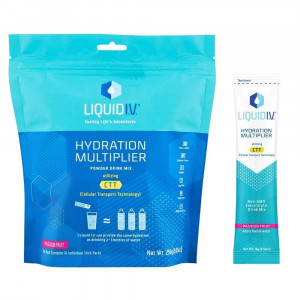Liquid I.V. Hydration Multiplier, Electrolyte Powder, Easy Open Packets, Supplement Drink Mix (Passion Fruit, 16 Count)