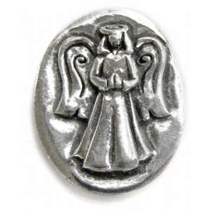 Basic Spirit Angel / Protection Pocket Token (Coin) * Handcrafted Pewter Home Lead-Free CN-34