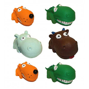 Multipet Mini Latex Animals Dog Toy Assorted Colors