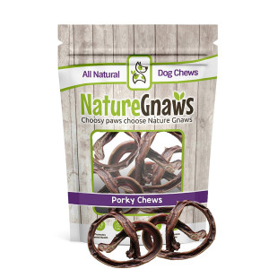 Nature Gnaws Porky Pretzels - 100% Natural Dog Chews for Small Dogs