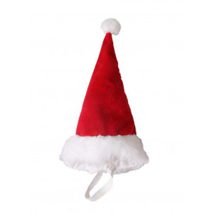 ANIAC Children Large Pet Costume Red Christmas Hat Pointed Xmas Cap for Kids Big Dogs