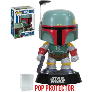 Funko Pop! Star Wars: Boba Fett #08 Vinyl Bobble-Head Figure (Bundled with Pop Box Protector Case)