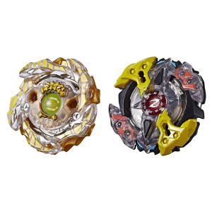 BEYBLADE Burst Turbo Slingshock Dual Pack Galaxy Zeutron Z4, Gold-X BETROMOTH B4, Multicolor