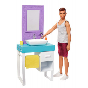 Barbie Ken Shaving and Bathroom Playset