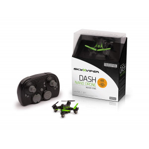 Sky Viper Dash Nano Drone, Black/Green, 2 x 2 x 0.75