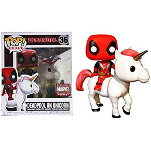 Funko Pop! Marvel Collectores Crops - Deadpool On Unicorn - Pop! Rides #36