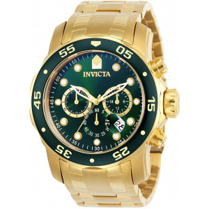 Invicta Men's 0075 Pro Diver Chronograph 18k Gold-Plated Watch