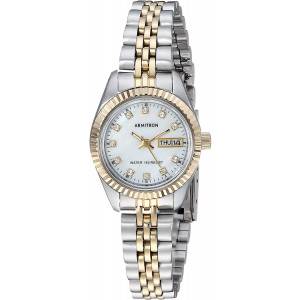 Armitron Women's 75/2475MOP Swarovski Crystal Accented Two-Tone Bracelet Watch
