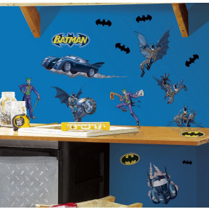 RoomMates Batman Gotham Guardian Peel and Stick Wall Decals - RMK1148SCS,Multicolor