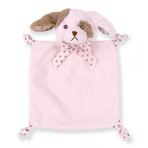 Bearington Pink Puppy Blankie Wee Wiggles