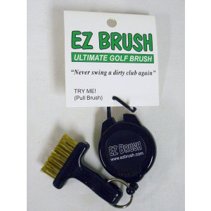 EZ Brush Ultimate Golf Brush Black Clip On Club Cleaning Tool New