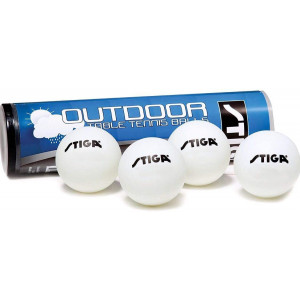 STIGA Water-Resistant, Durable, Outdoor Table Tennis Balls Minimize Wind Resistance (4-Pack)