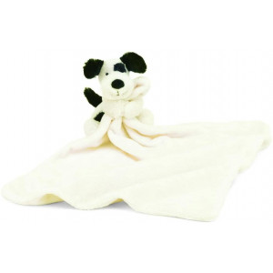 Jellycat Bashful Black and Cream Puppy Baby Security Blanket