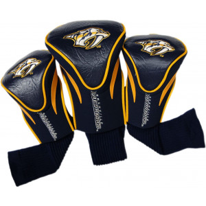 Team Golf NHL Contour Golf Club Headcovers (3 Count), Numbered 1, 3, and X, Fits Oversized Drivers, Utility, Rescue and Fairway Clubs, Velour lined for Extra Club Protection