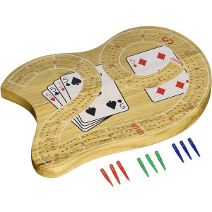 29" Large Cribbage Board with 3 Tracks