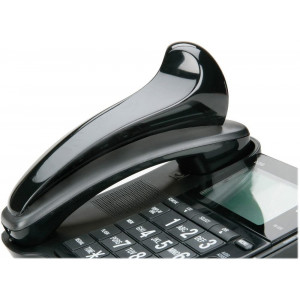 SKILCRAFT 7520-01-592-3859 Curved Plastic Telephone Shoulder Rest, 7 x 2 x 2-1/2 Inch Height, Black