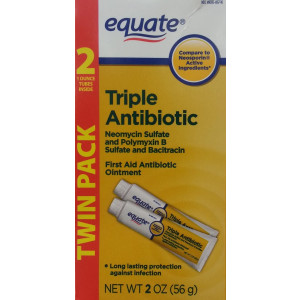 Equate Triple Antibiotic First Aid Ointment, 1 Oz Tubes (4 Tubes) [Packaging May Vary]