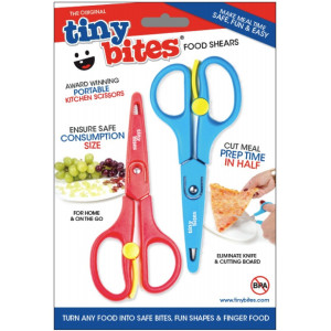 Tiny Bites Food Shears - Easily Cut Any Food Into Safe Bites for Your Baby, at Home or On The Go