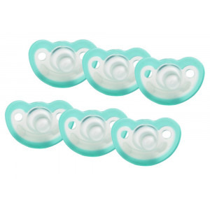 JollyPop 0-3 Months Pacifier 6 Pack Unscented - Teal