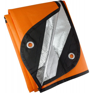 UST Survival Blanket/Tarp 2.0 with Windproof and Waterproof Material for Emergency, Camping, Hiking and Outdoors