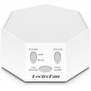 Adaptive Sound Technologies LectroFan High Fidelity White Noise Machine with 20 Unique Non-Looping Fan and White Noise Sounds and Sleep Timer, Global Power Edition