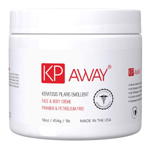 KPAway Keratosis Pilaris Treatment Emollient - Acid Free KP Cream, Lotion Made With Organic Coconut Oil, Baby Friendly, Paraben Free, For Rough and Bumpy Skin (16oz)