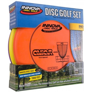 Innova Disc Golf Set  Driver, Mid-Range and Putter, Comfortable DX Plastic, Colors May Vary (3 Pack)