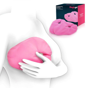 Luxury Breast Gel Packs by Magic Gel - Use as a Breast Ice Pack or a Breastfeeding Heating pad.