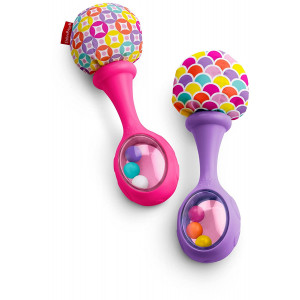 Fisher-Price Rattle 'n Rock Maracas, Pink/Purple [Amazon Exclusive]