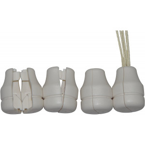 Large White Bell Shape Window Blind Tassels. This Child-Safe Safety Pull Cord Tassel Will OPEN When Excessive Pressure is Detected. A great Breakaway Knob Choice For Homes With Kids and Pets.(4 pack).