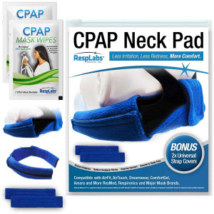 RespLabs CPAP Neck Pad for Headgear Straps  The Original CPAP Neck Pad with Built-in Strap Covers