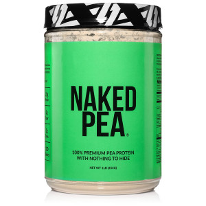 NAKED PEA 1LB Pea Protein Isolate from North American Farms - Plant Based, Vegetarian and Vegan Protein. Easy to Digest - Speeds Muscle Recovery - Non-GMO- Lactose, Soy and Gluten Free - 15 Servings