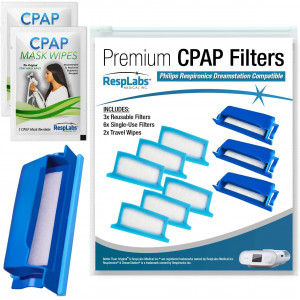 RespLabs CPAP Filters Compatible with Philips Respironics Dreamstation - 3 Reusable Large Particle and 6 Disposable Ultra-Fine Filters